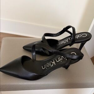 Calvin Klein Black Strappy Heels
